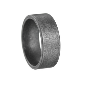 Vintage Jewelry 8mm Men Band Matte Silver Frosted Stainless Steel Ring