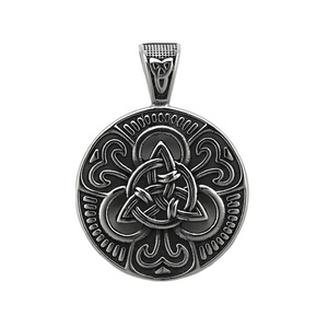 Hip Hop Stainless Steel Viking Odin Rune Celtic Knot Pendant for Necklace Making