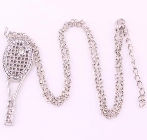 IMG 6446 Yiwu Huilin Jewelry Fashion ball pendant mini tennis racket Jewelry Sets For ladies Necklace Earrings Jewellery Set