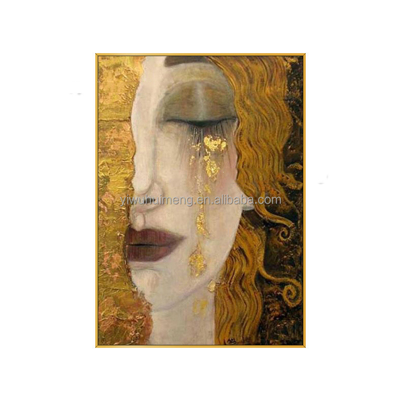 Living Room Home Design Abstract Gustav Klimt Tear Handmade  Famous Wall Art Picture  oil paintings reproduction handmade