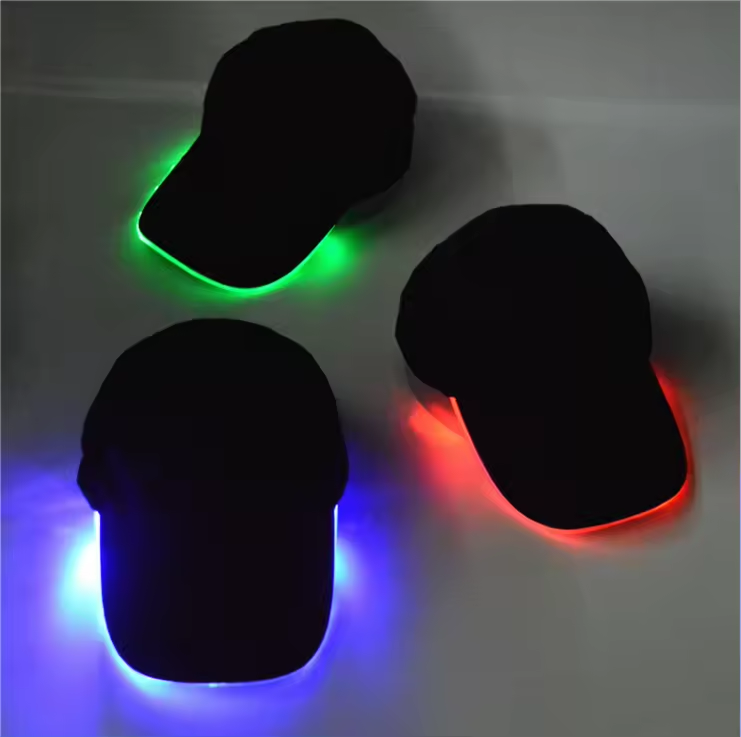 High quality New Led Baseball cap Blank Customizable Youth hip hop hipster hat Outdoor shade hat with curved brim