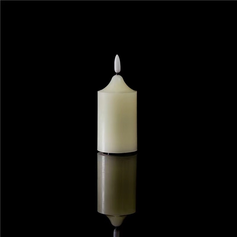 OEM 3D Flameless Candles High Real Wax Battery Pillars Flickering for Home Wedding Party Christmas Decoration LED Candle Light