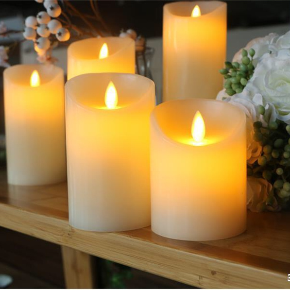 High Quality Real Paraffin Wax Flickering LED Candles With Remote Church Prayer Home Decoration Smokeless Secure LED Candles