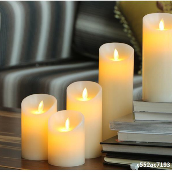 High Quality Real Paraffin Wax Flickering LED Candles With Remote Church Prayer Home Decoration Smokeless Secure LED Candles