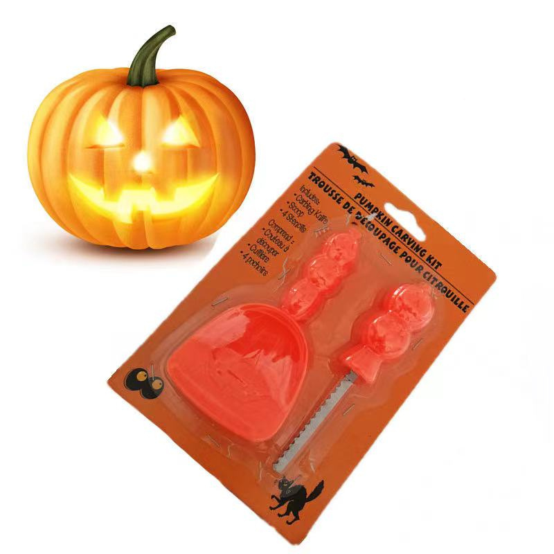 Professional Pumpkin Carving Kit - Heavy Duty Stainless Steel Tools and Knives  (2 Pieces) - Power Pumpkin Carver for Adults Kid