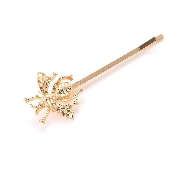 H36-172  pretty gold and silver girls lovely honey bee bobby hair pins