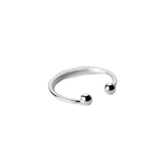 SR104-046 Halo open size  925 sterling silver simple cheap ball rings