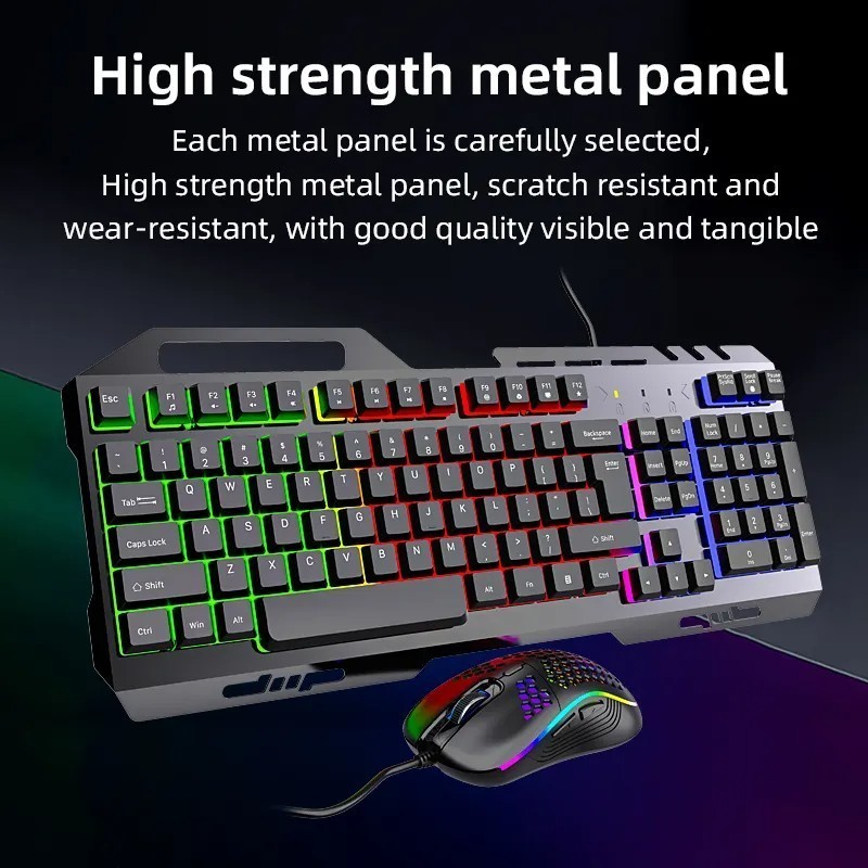 2024 New Arrival RGB Backlit Gaming Keyboard and Mouse gaming Wired Mechanical Keyboard and Mouse Combo