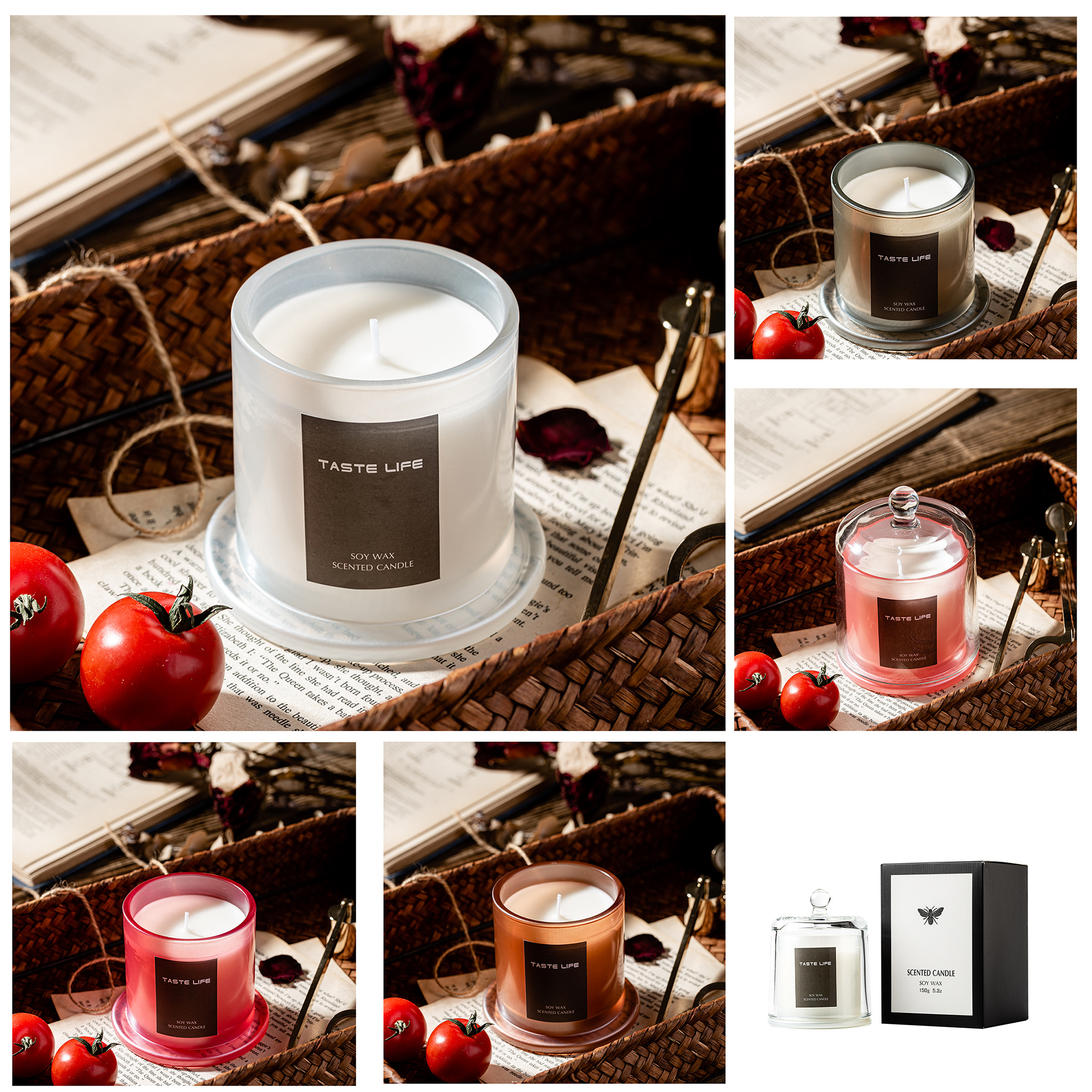 Private Label 150g / 5.29oz Soy Wax Candle Flora And Fruit Scent Aroma Candles Luxury Scented Candles