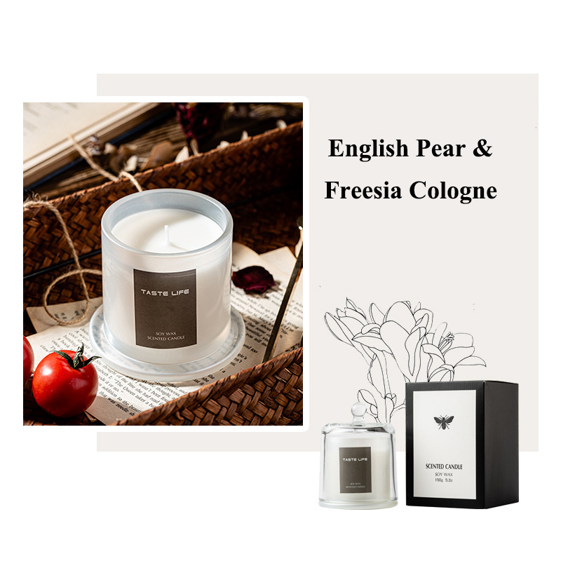 Private Label 100% Soy Wax 150g English Pear & Freesia Cologne Fragrance Scented Candle