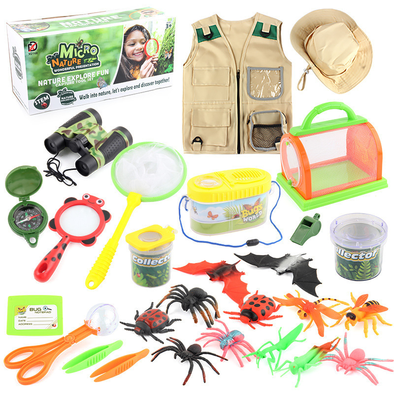 Life Kids  Kit Bug Catcher Kit with Camping Gear Adventure Safari Costume Outdoor Toys Explore Kit for Kid