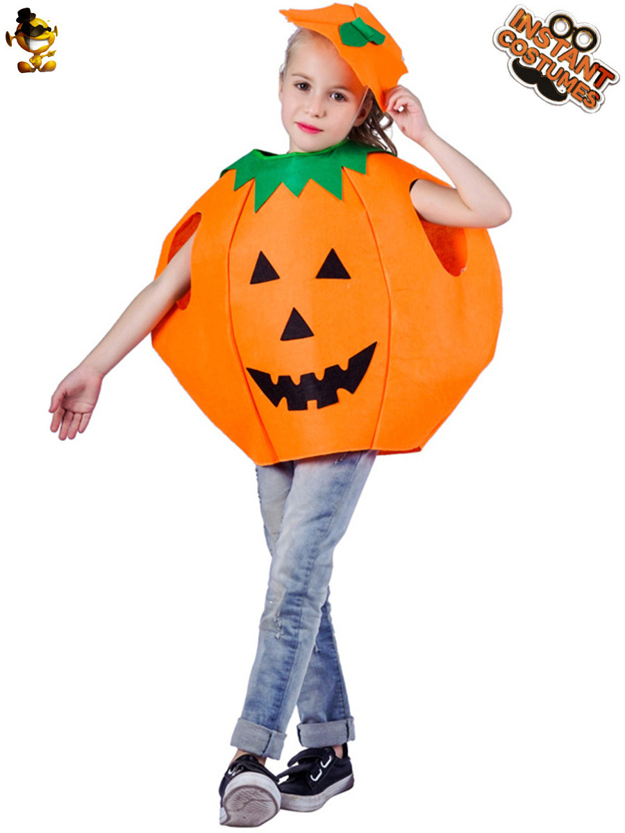 Adult Pumpkin Costume 3PCS Halloween Unisex Pumpkin Cosplay Party Clothes With A Hat A Bag