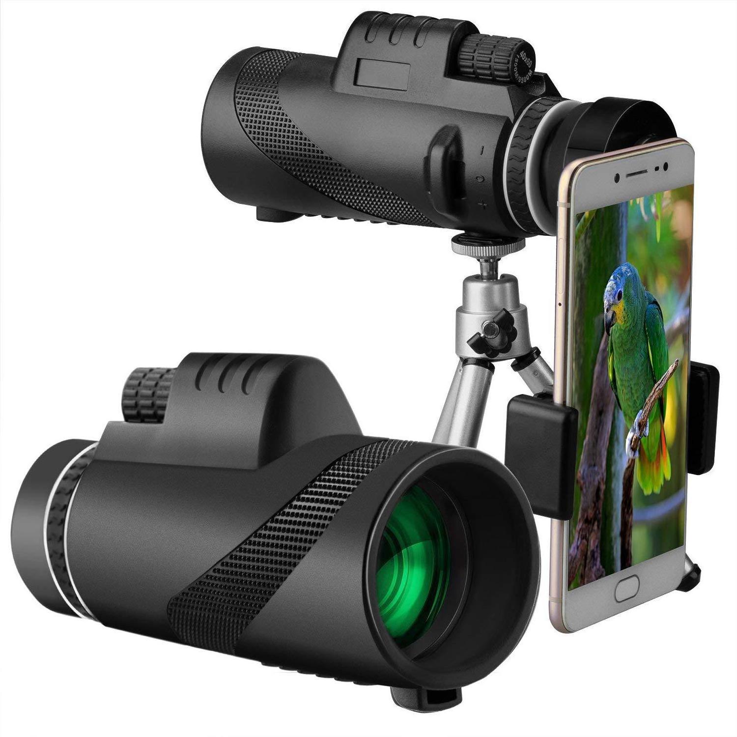 Source Factory Outdoors Monocular Telescope 40x60 High-powered Hd Focus Mobile Phone Monocular