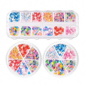 2024 hot style summer 3D Nail Art Decals Mickey Bow Sakura Soft Pottery Slice Multi-shape Acrylic DIY Nail Art Decorations