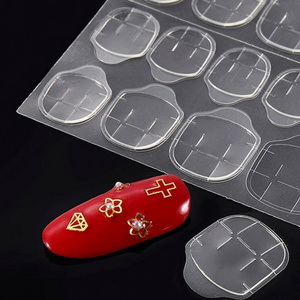 wholesale double-sided nail paste Manicure transparent jelly glue does not hurt nails to extend the nail wear patch