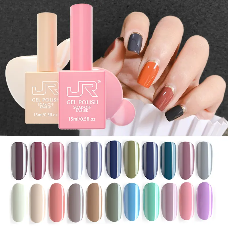 OEM 60 Colors JR Nail Polish Private Label UV Gel Semi Cured Long Lasting Soak off magnetic Gel Polish