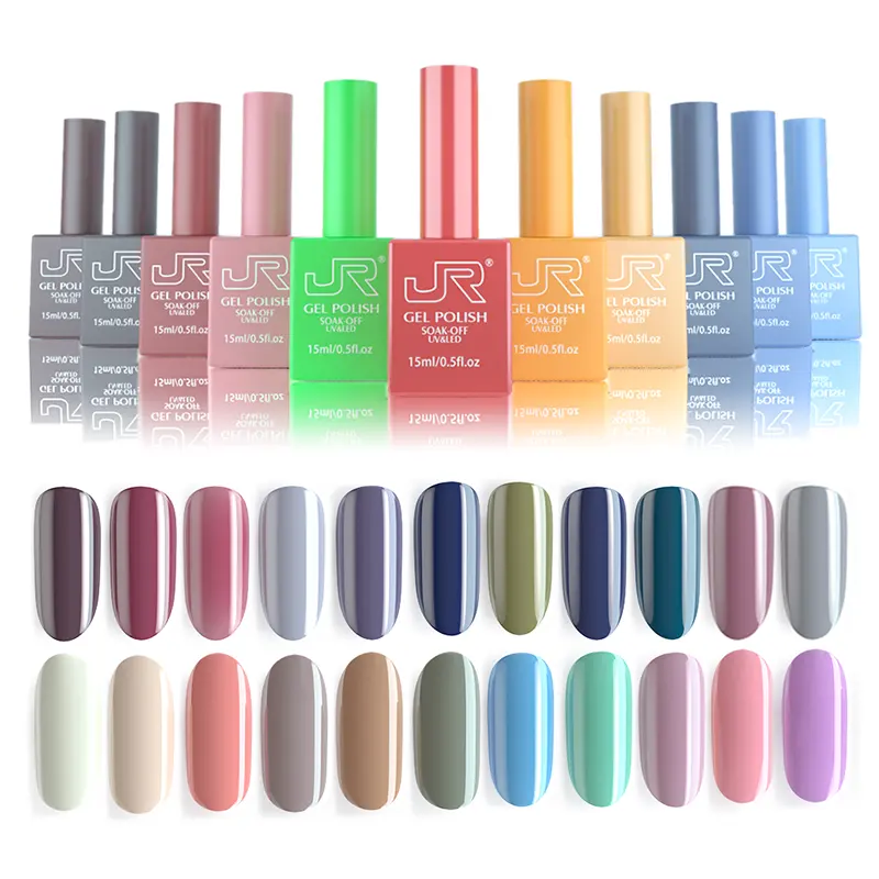 OEM 60 Colors JR Nail Polish Private Label UV Gel Semi Cured Long Lasting Soak off magnetic Gel Polish