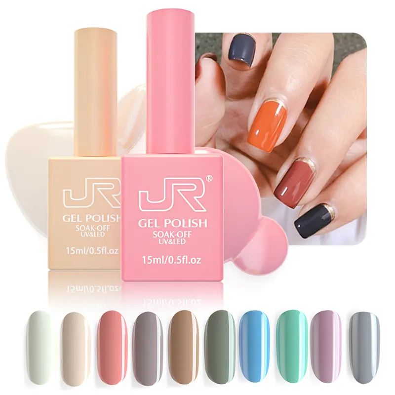 OEM 60 Colors JR Nail Polish Private Label UV Gel Semi Cured Long Lasting Soak off magnetic Gel Polish