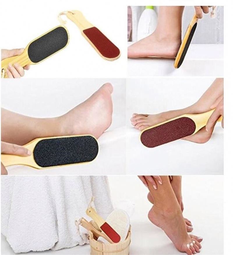 foot file callus dead skin rasp removal Double Side Wooden Pedicure Foot File