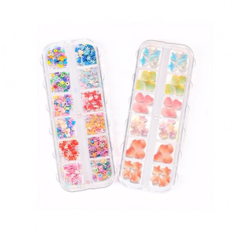 2024 hot style summer 3D Nail Art Decals Mickey Bow Sakura Soft Pottery Slice Multi-shape Acrylic DIY Nail Art Decorations