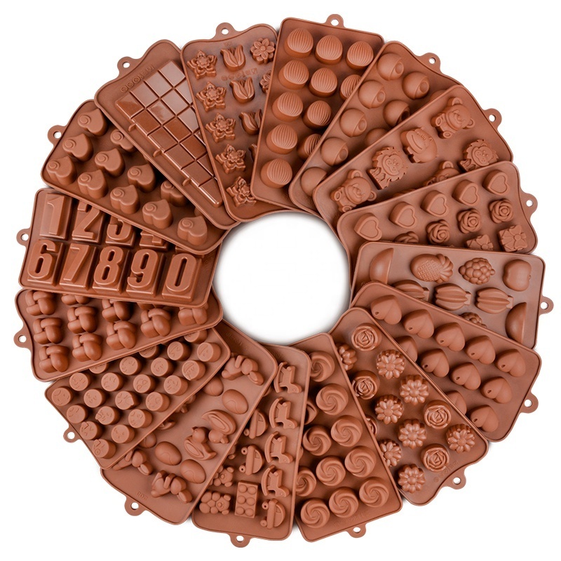 Hot Sale Different Designs Molds for chocolate Silicone Customized BPA Free Chocolate Molds For DIY