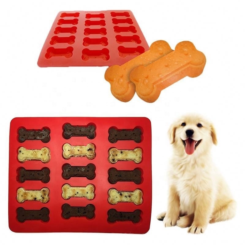 As Seen On Tv 18 Holes Dog Bone Shaped Silicone Cake Mold For DIY