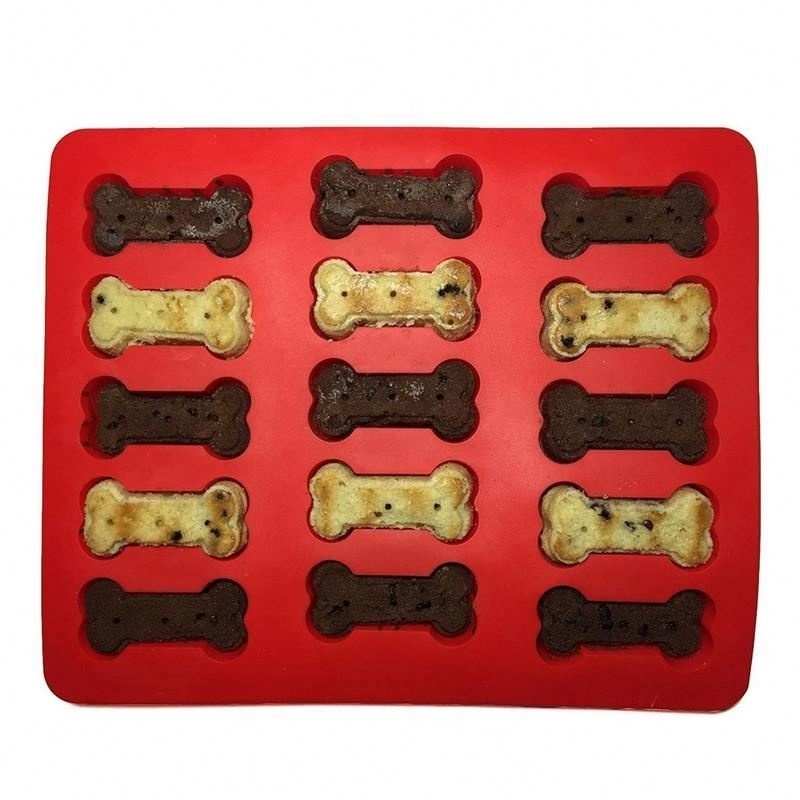 As Seen On Tv 18 Holes Dog Bone Shaped Silicone Cake Mold For DIY