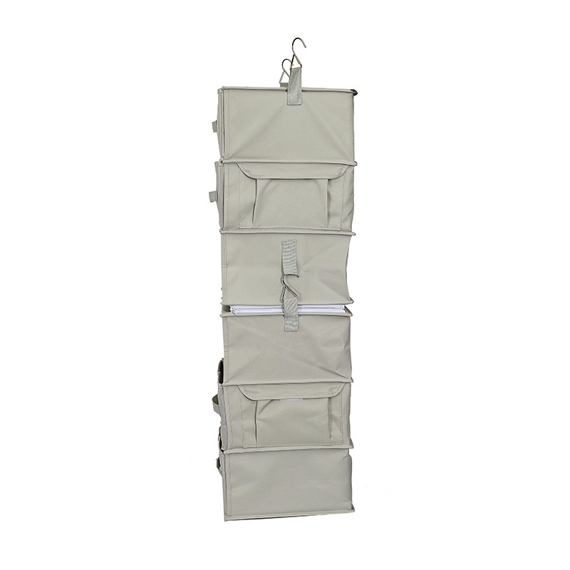 Good Quality Collapsible Removable Oxford Cloth 6 Tier Shelf Hanging Closet Storage Organizer With Drawers