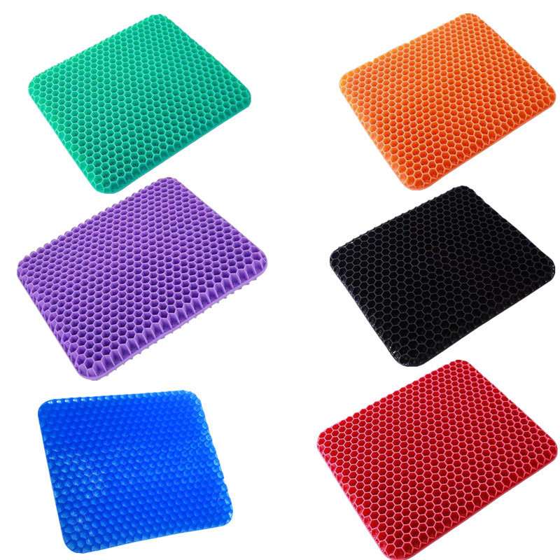 Layers Silicone Seat Cushion,Multi-functional Cooling Orthopedic Memory Gel Egg Chair Sitter Cushion