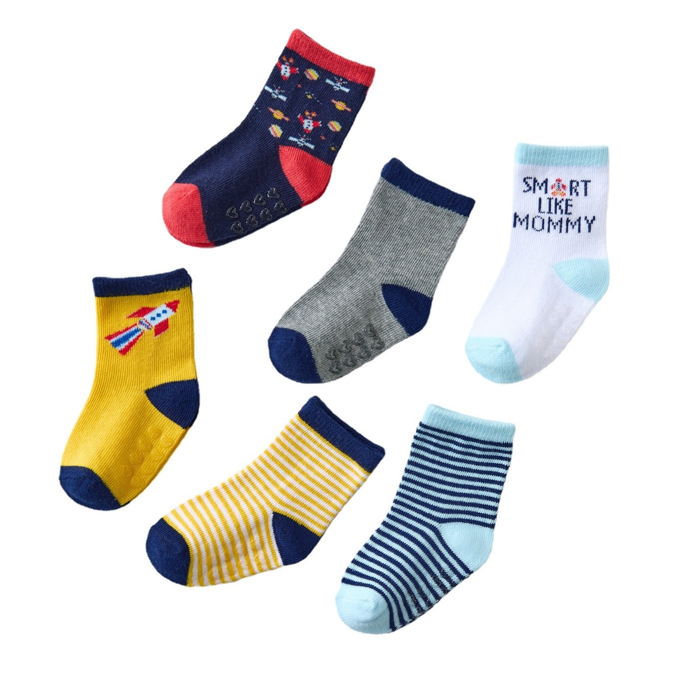 2022 Hot Sale Newborn Baby Socks Novelty Organic Cotton Popular Stripe Hosiery Children Socks