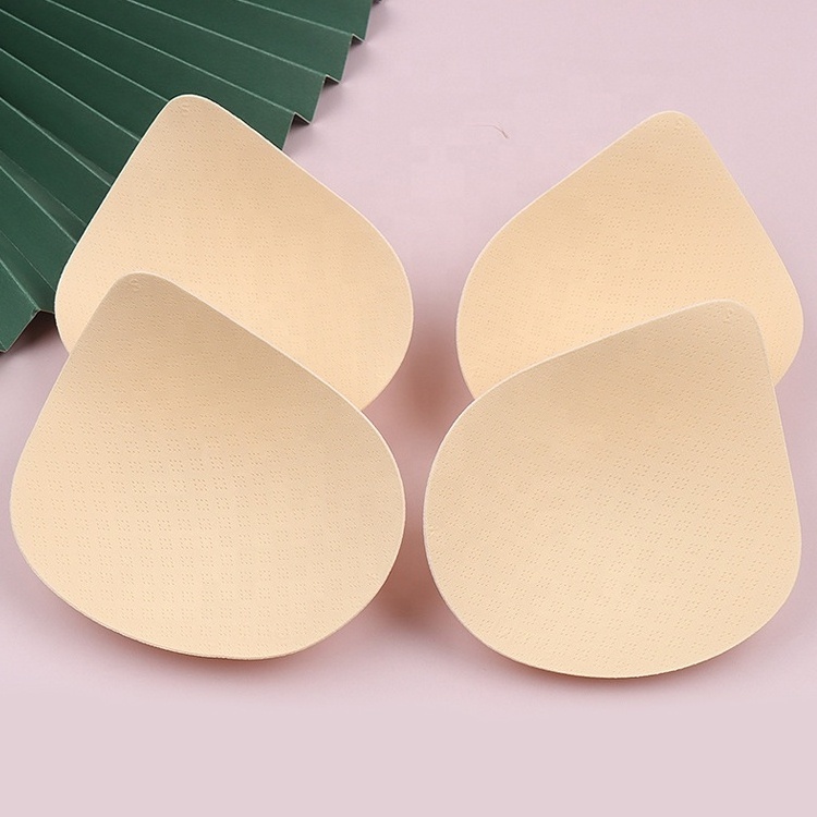 JH679 Bikini Padding Removable Inserts Soft Chest Cups Pad Water Drop Shape Reusable Lingerie Breast Bra Inserts For women