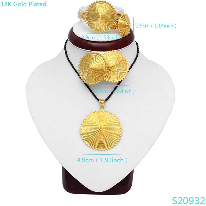 18k italian gold jewelry sets/ jewelry gold set