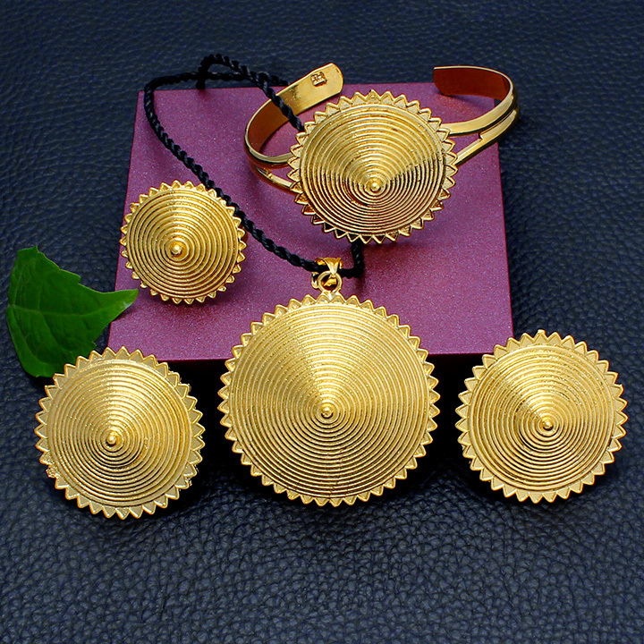 18k italian gold jewelry sets/ jewelry gold set