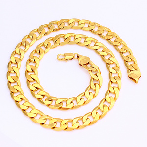 FS Classic Kpop 18K Gold Plated Trendy Hip Hop Chain For Gift Neck Heavy Gold Necklace