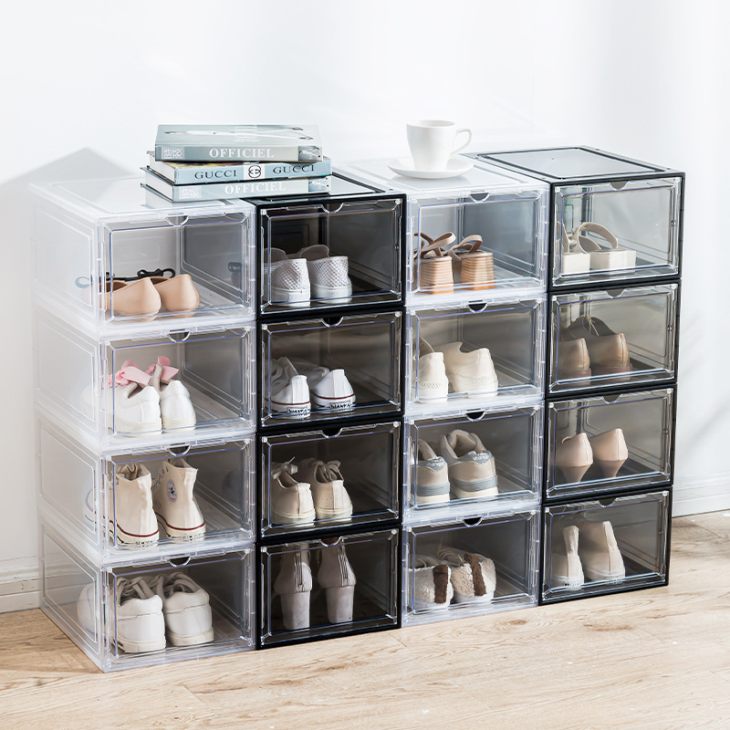 High Quality Magnetic Shoe Box For Sneaker High Heel Organizer Clear Shoe Storage Container