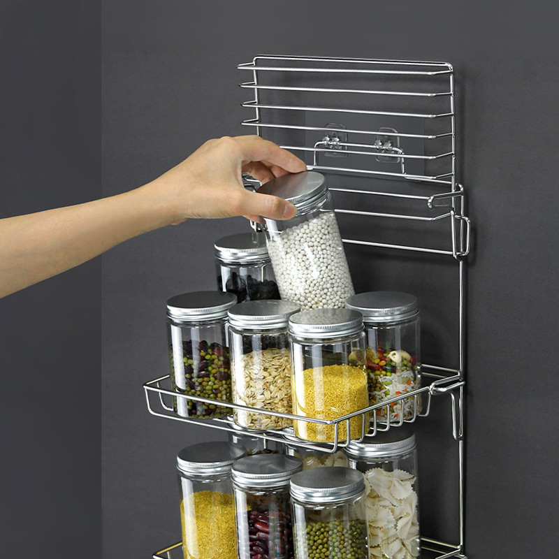 Stainless Steel Foldable Storage Rack No Punching Kitchen Bathroom Wall-Mounted Toilet Storage Rack