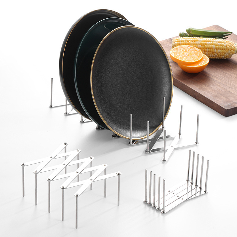 Stainless Steel Telescopic Rack Shelf Side Pot Lid Holder Steaming Rack Folding Shelf For Food Steamer