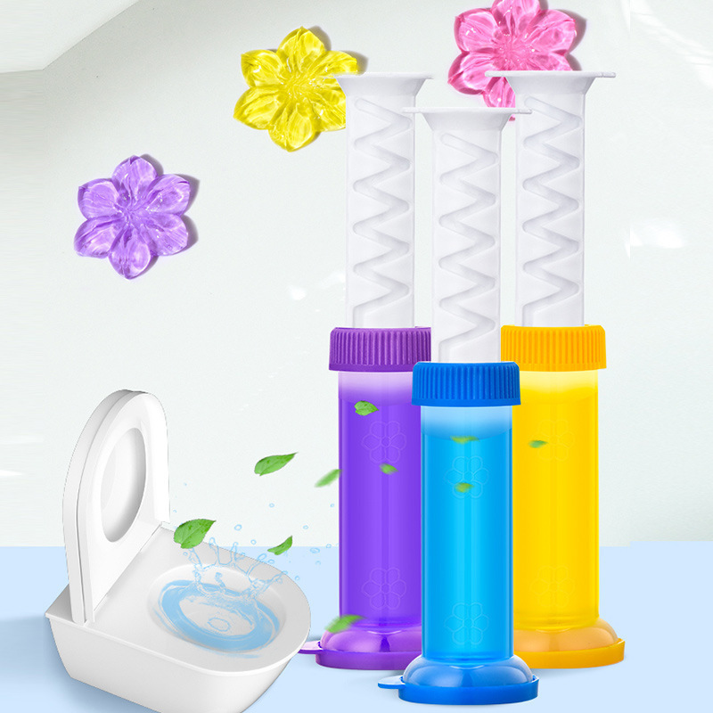 Flower Gel Detergent Natural Fragrance Toilet Cleaner Deodorizer Toilet Bowl Cleaner Syringes Toilet Cleaner Gel