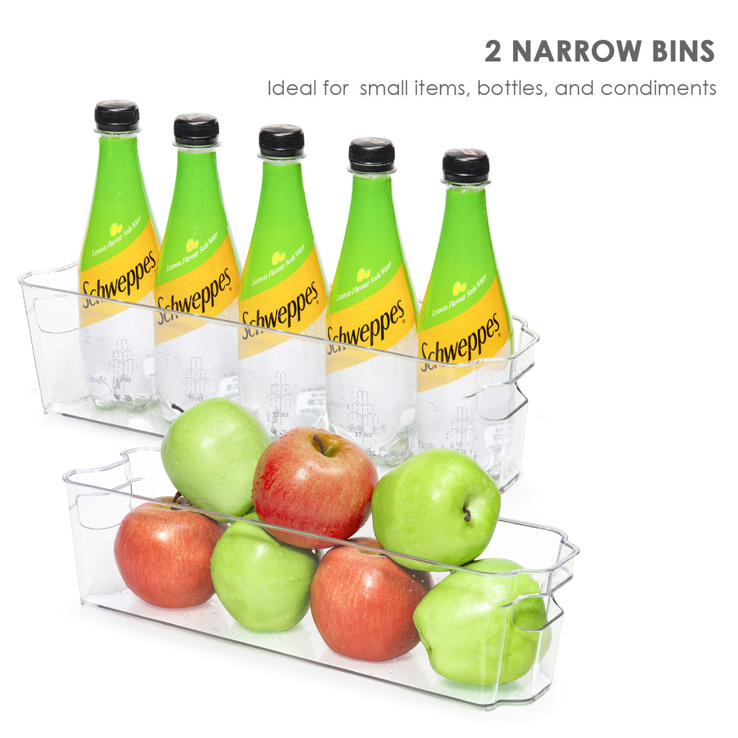 6 Pack Acrylic Organizer Refrigerator Pantry Organizer Bins Refrigerator Organizer Set Storage Box