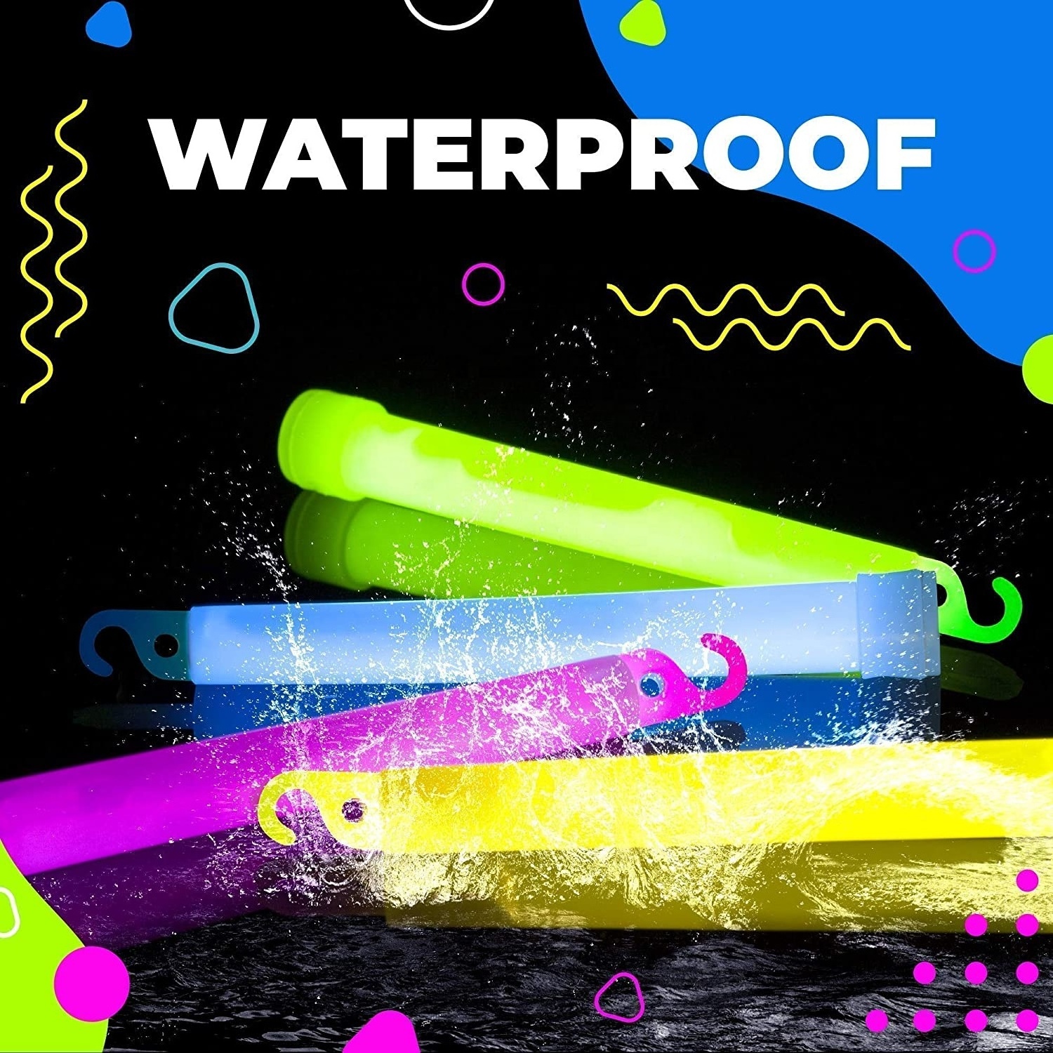 Custom logo waterproof 6 Inch Glow Sticks Emergency Bright Chem Glow Sticks with 12 Hour Duration Parties and Kids Activities