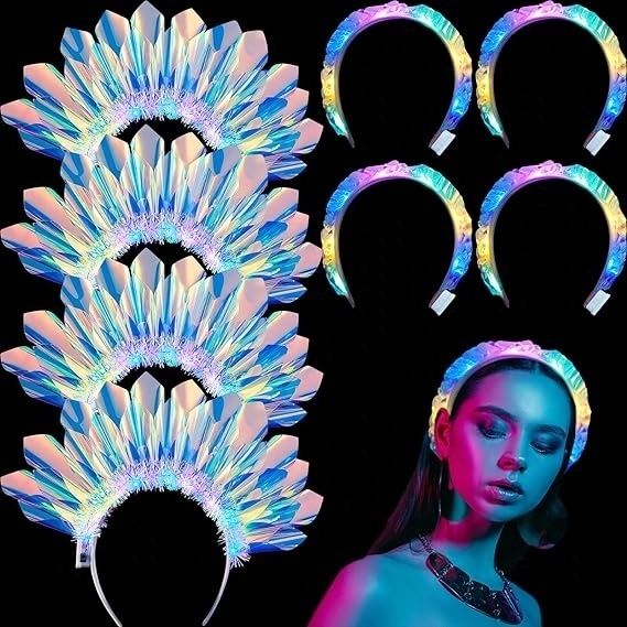 Hot sale Headband LED Flash Glowing Hair Band Laser Hair Hoop Tiara Luminous Headband Nightclub Party Festival Costume