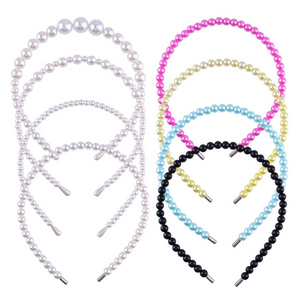 New Children's Pearl Hair Hoops Kids Handmade Hair Bands Girls Jewelry Headbands for Wedding Party Fashion Hair Accessories