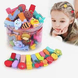 Wholesale 26Pcs/Set Cute Cartoon Hairpin Baby Fruit Mini Hair Claws Gift Girls Handmade BB Clips Kids Headdress Hair Clips