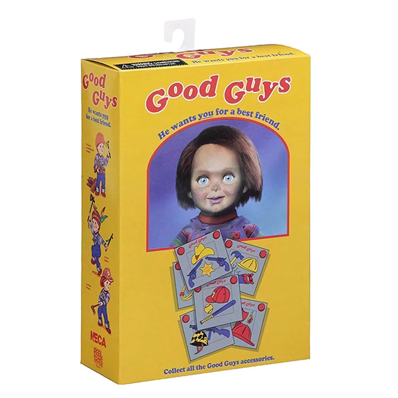 NECA 10cm Child's Play Chucky Action Figure With Accessories Good Guys Horror Dolls He Wants You For A Best Friend Figurine