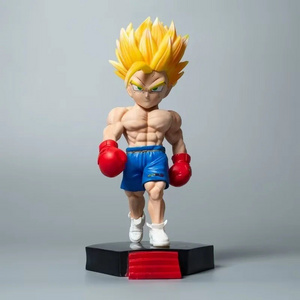 22cm Dragon Balls CB Fitness Muscle Son Gahan Figure Super Saiyan Boxing Gloves Classic Anime Figurine Model Dolls