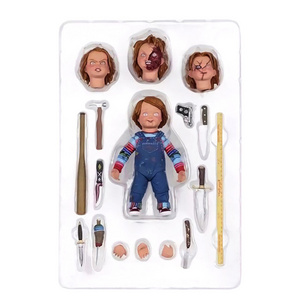 NECA 10cm Child's Play Chucky Action Figure With Accessories Good Guys Horror Dolls He Wants You For A Best Friend Figurine