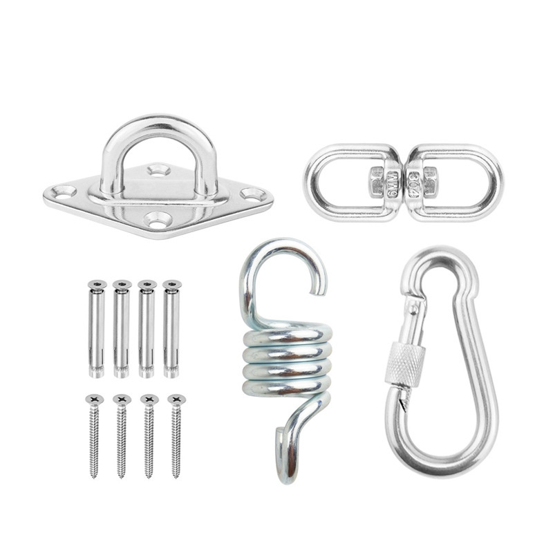 Hammock Chair Ultimate Hanging accessories Kit 500 LB Capacity Hammock Spring Swivel Hook and Ceiling Hammock Mount