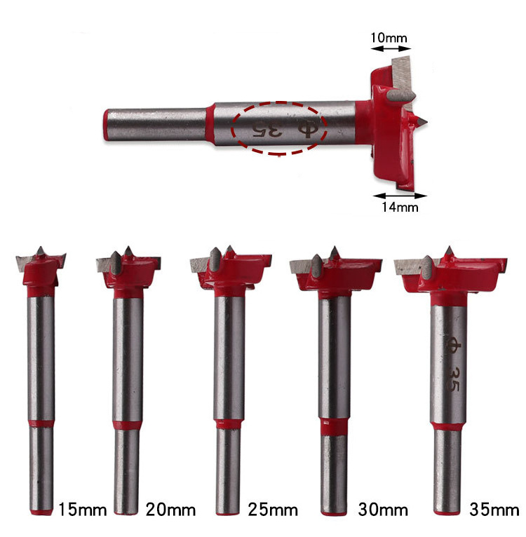 15/20/25/30/35mm Woodworking Forstner Wood Drill Bits For Smooth Finish Flat Bottomed Holes Hinge Boring With Wood Box