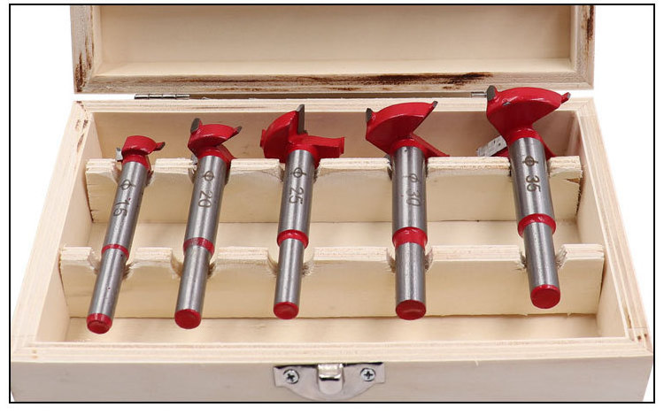 15/20/25/30/35mm Woodworking Forstner Wood Drill Bits For Smooth Finish Flat Bottomed Holes Hinge Boring With Wood Box