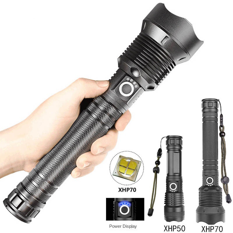 RTS Xhp50 USB Rechargeable Powerful Led Flashlight Waterproof Camping Torch Flash Light 10W 10000 Lumens 5modes 15 90 ABS 360